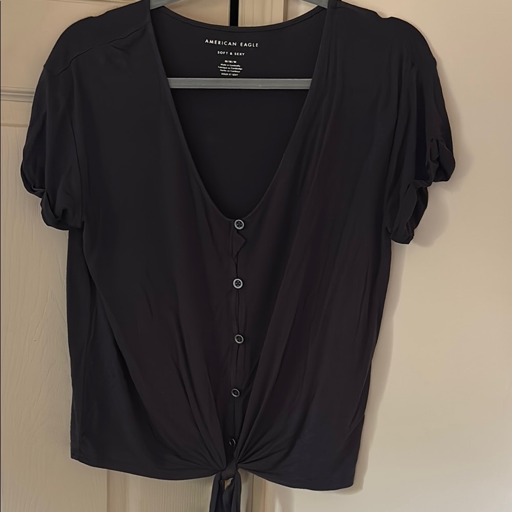 American Eagle Outfitters Black Women's T-shirt